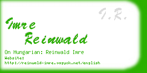 imre reinwald business card